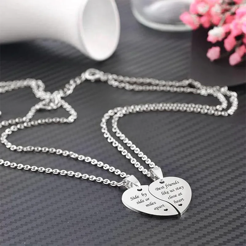 Barátság rozsdamentes acél tini lány nyaklánc